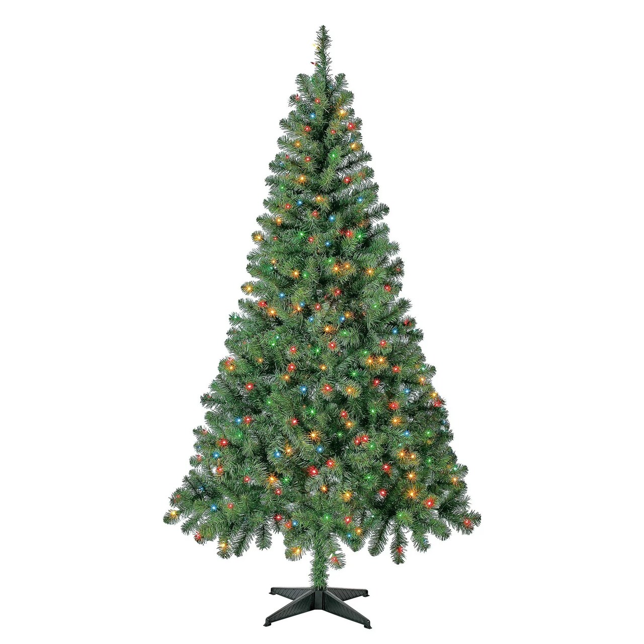 6.5 ft Pre-Lit Madison Pine Artificial Christmas Tree, Multi-Color Incandescent Lights